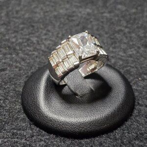 Embellished Sterling Silver & CZ Solitaire